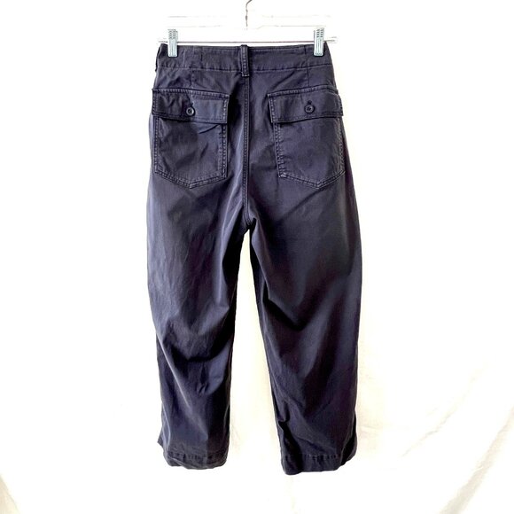 Gap Straight Chino Cropped Ankle Pants, Blue, Button Fly, Size 10, EC! - Picture 3 of 10